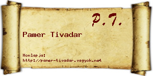 Pamer Tivadar névjegykártya