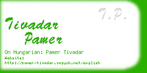 tivadar pamer business card